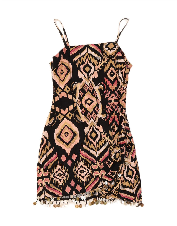 Prendisole da donna Zara UK 12 cotone Ikat medio multicolore