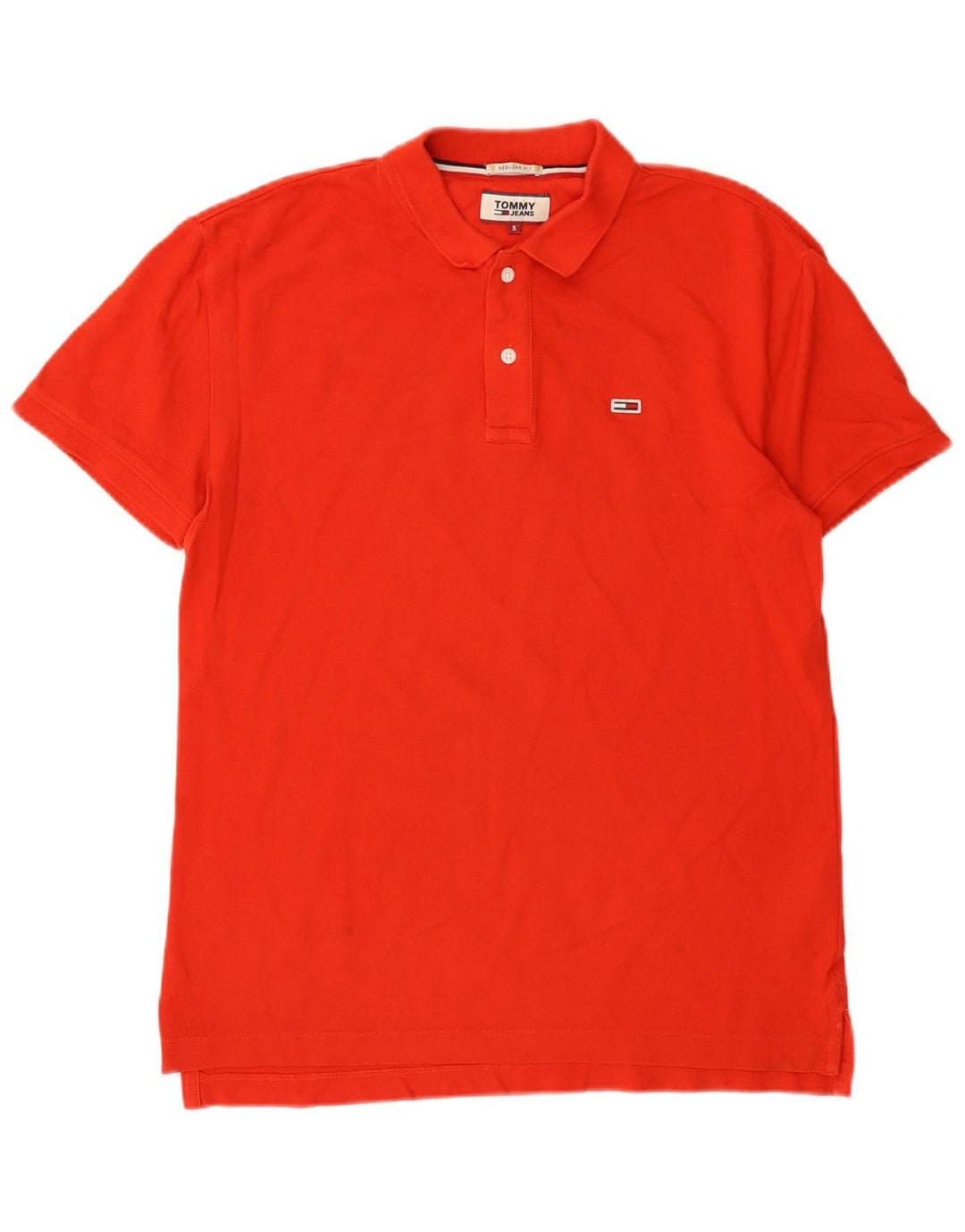 Polo Tommy Hilfiger da uomo vestibilità regolare piccola in cotone rosso