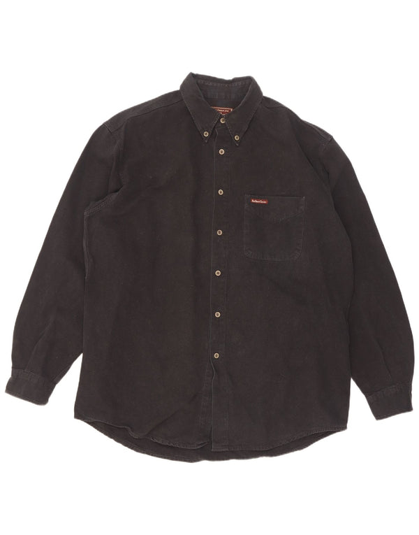 Camicia da uomo Marlboro Classics grande in cotone nero