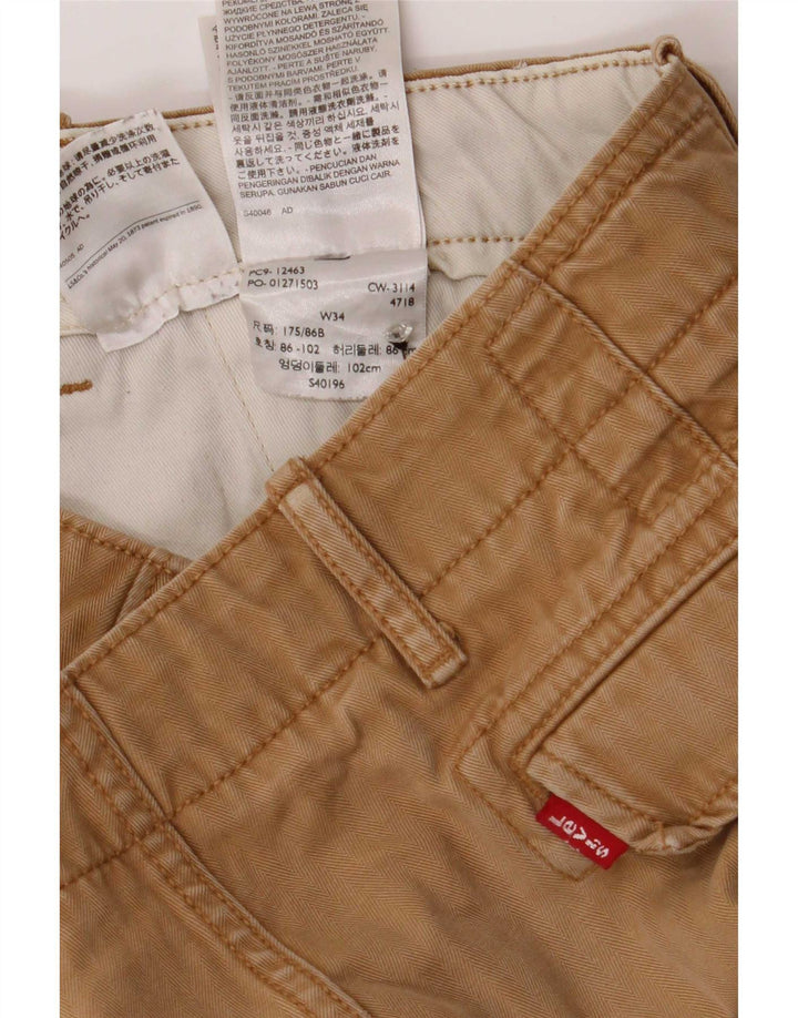 Pantaloncini cargo da uomo Levi's grandi W34 in cotone beige