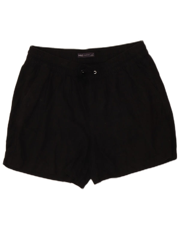 Pantaloncini chino da donna Marks & Spencer UK 14 Large W34 Lino nero