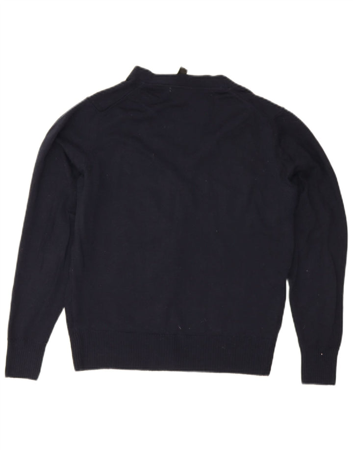 Maglione cardigan da uomo Zara in lana blu navy media