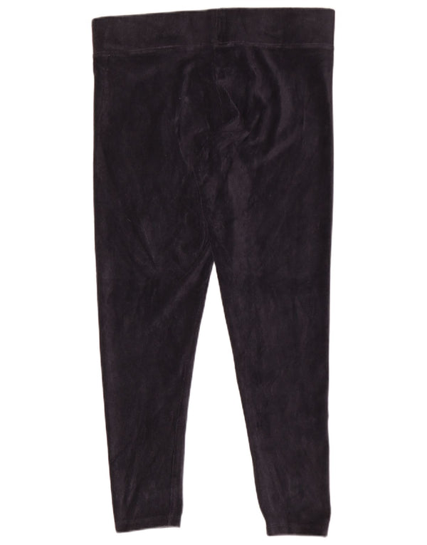 Leggings in velluto a coste corto da donna Marks & Spencer UK 14 grande cotone blu navy