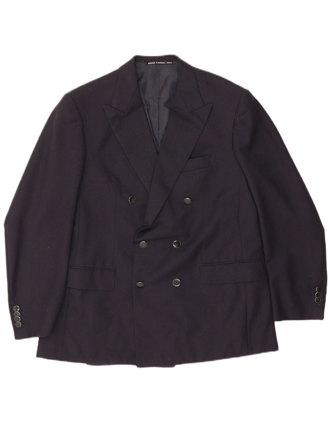 Giacca blazer doppiopetto vintage da uomo UK 40 grande blu navy