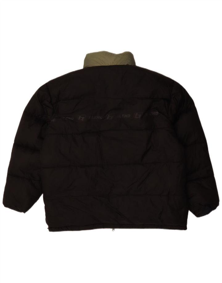 BLEND Giacca imbottita con grafica dal taglio ampio da uomo UK 40 Large Red Colourblock