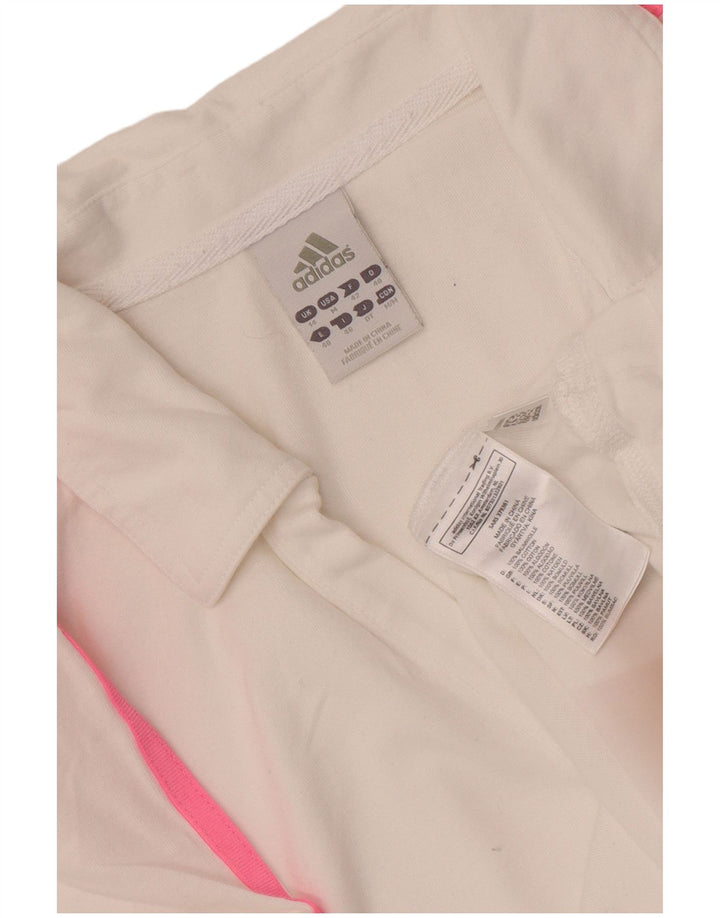 Polo grafica da donna Adidas UK 14 cotone bianco medio