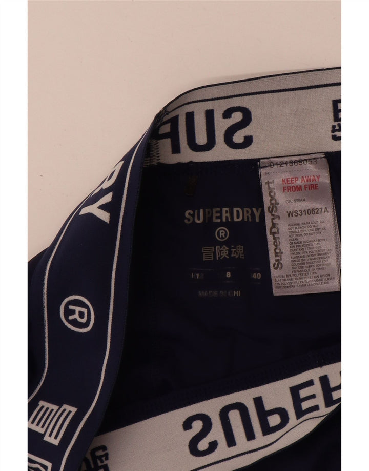 Leggings grafici da donna Superdry UK 12 poliestere medio blu navy