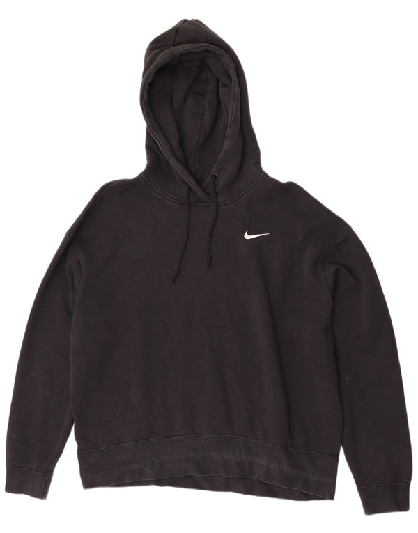 Felpa con cappuccio oversize da donna Nike UK 16 grande cotone nero