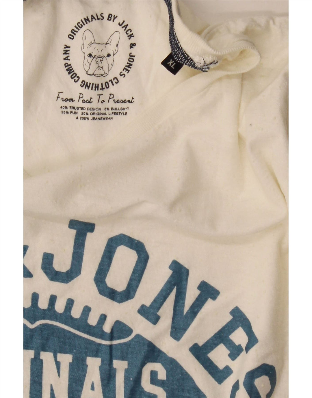 JACK & JONES T-shirt grafica da uomo XL in cotone bianco