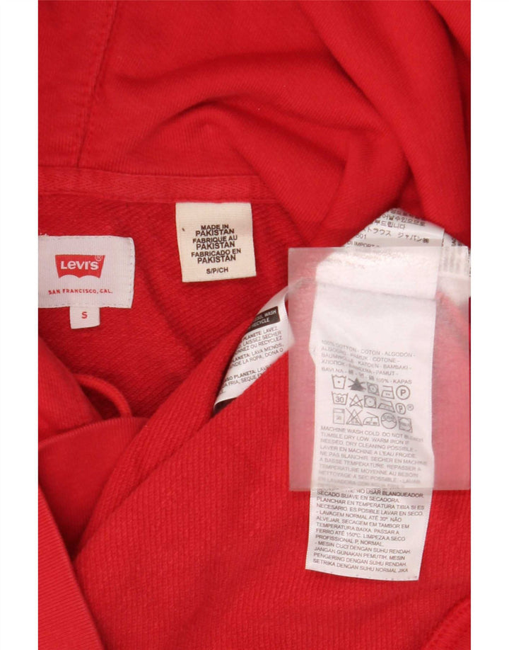 Maglione con cappuccio grafico da uomo Levi's piccolo in cotone color block rosso