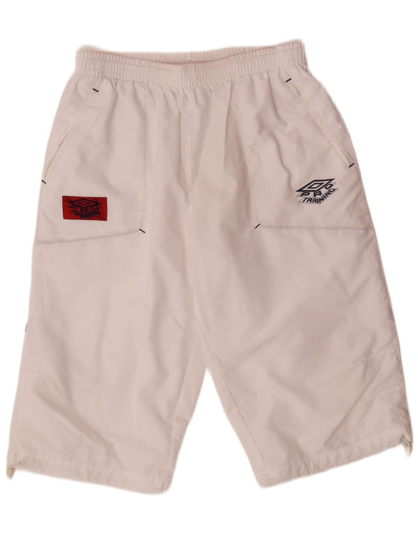 Pantaloncini sportivi Bermuda da uomo UMBRO UK 38/40 Poliestere bianco medio