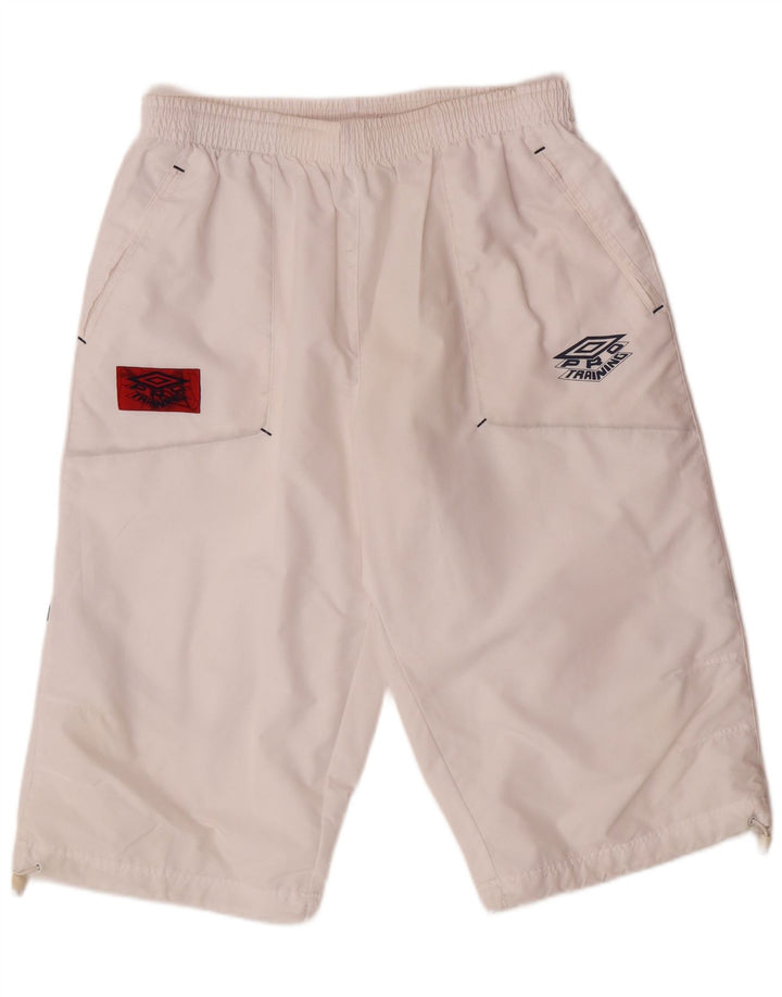 Pantaloncini sportivi Bermuda da uomo UMBRO UK 38/40 Poliestere bianco medio