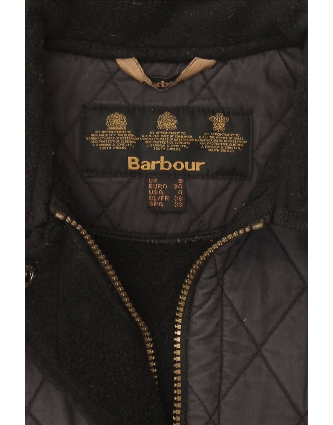 Giacca trapuntata da donna Barbour UK 8 Small Blu Navy