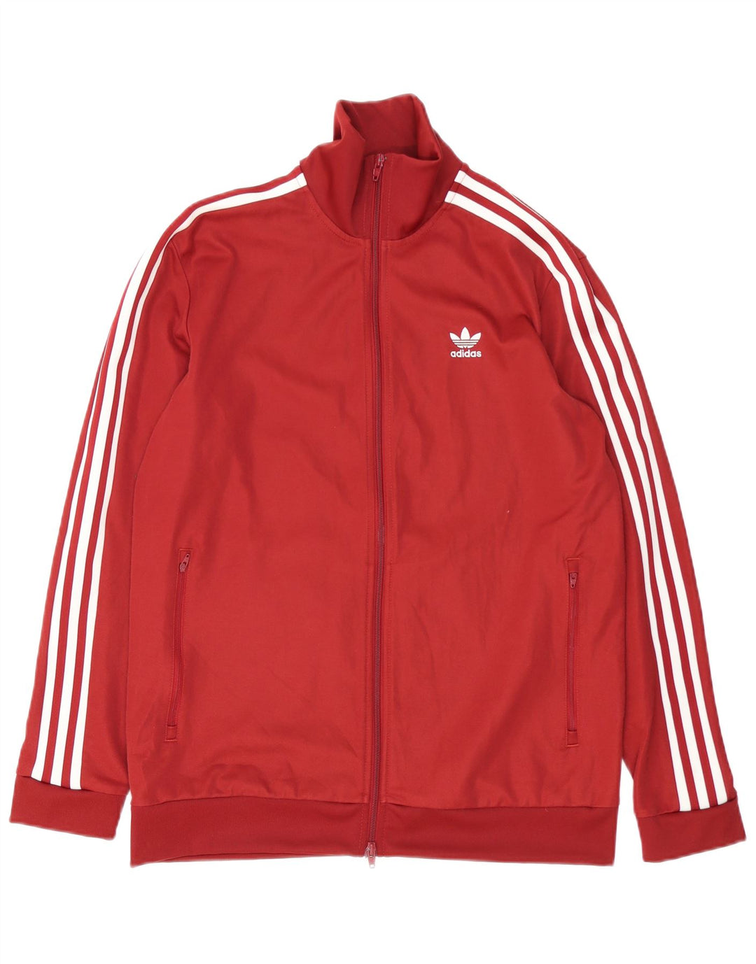 Giacca da ginnastica da uomo Adidas grande in poliestere bordeaux