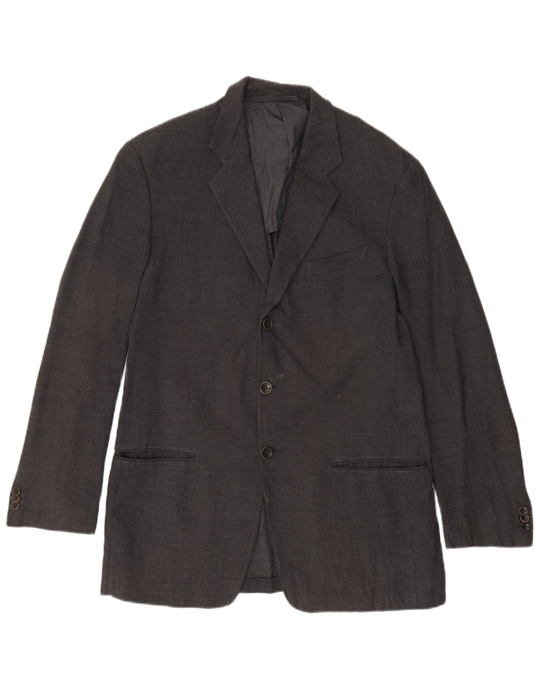 Giacca Blazer da Uomo a 3 Bottoni Armani Collezioni IT 50 Lino Grigio Medio