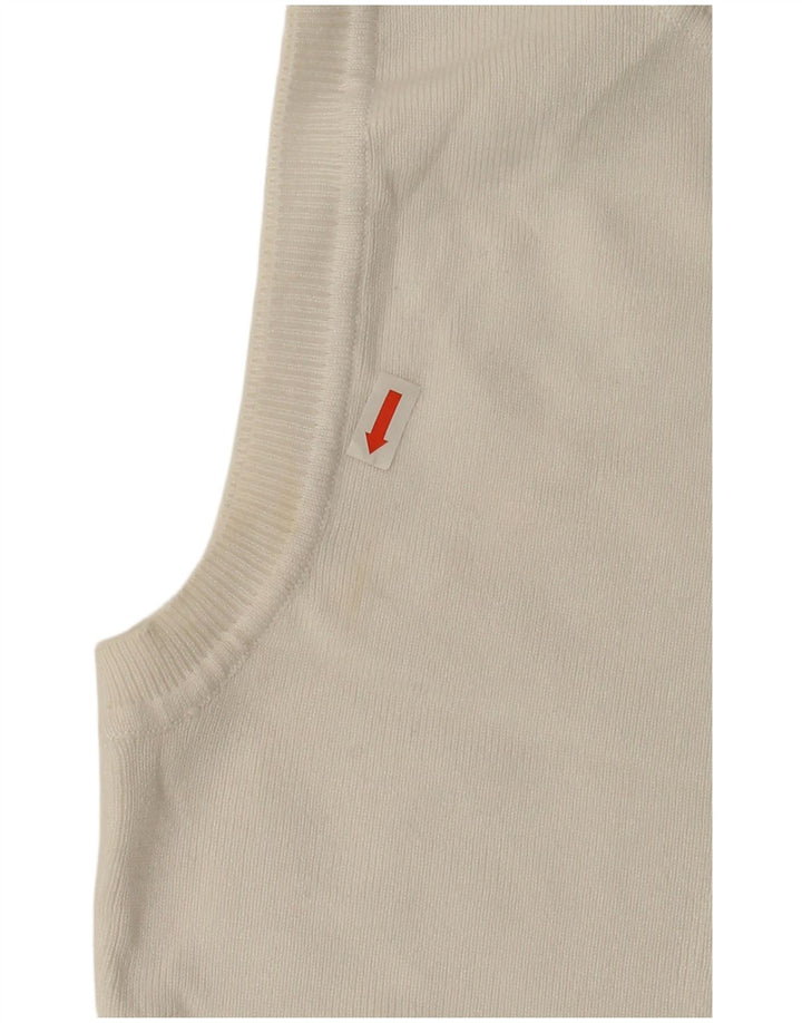 Top corto da donna Zara UK 12 in viscosa bianca media