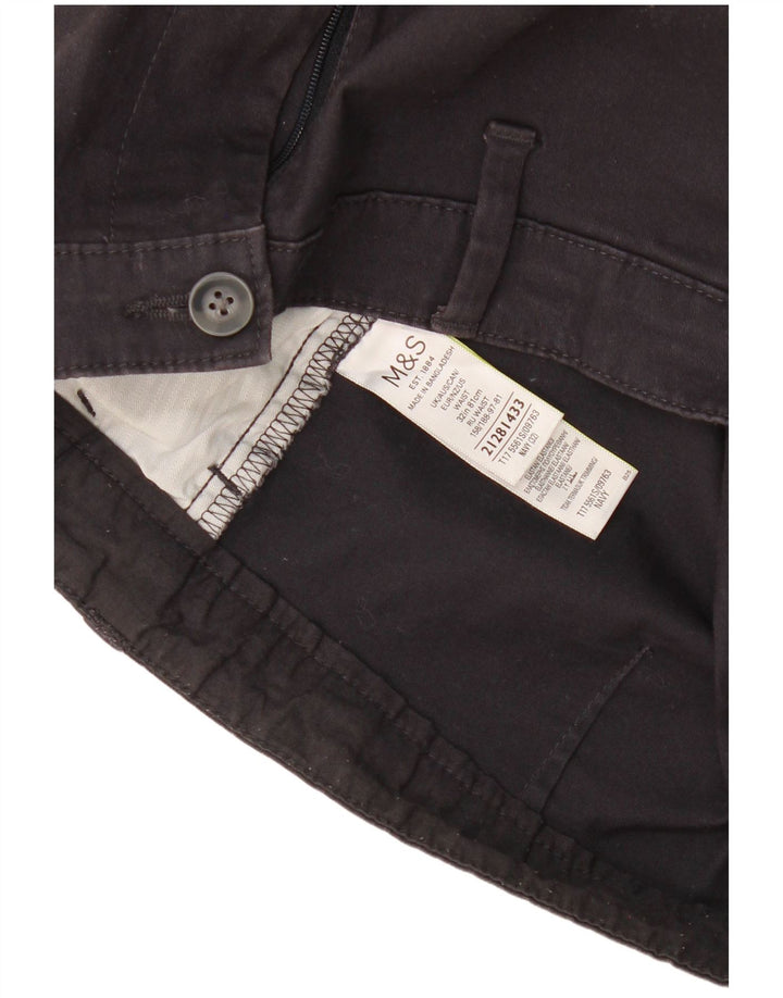 Pantaloncini chino da uomo Marks & Spencer W32 cotone blu navy medio