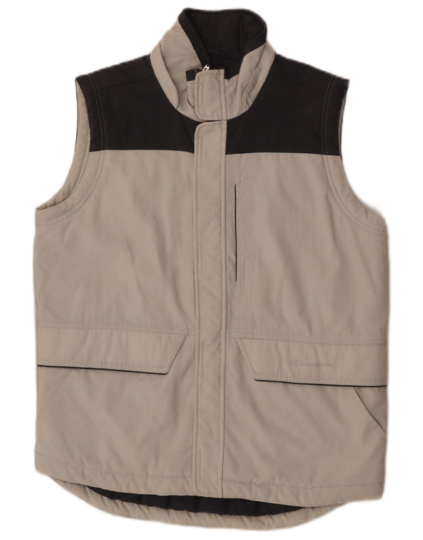 Gilet imbottito da uomo Champion UK 36 Small Grigio Colourblock in poliammide