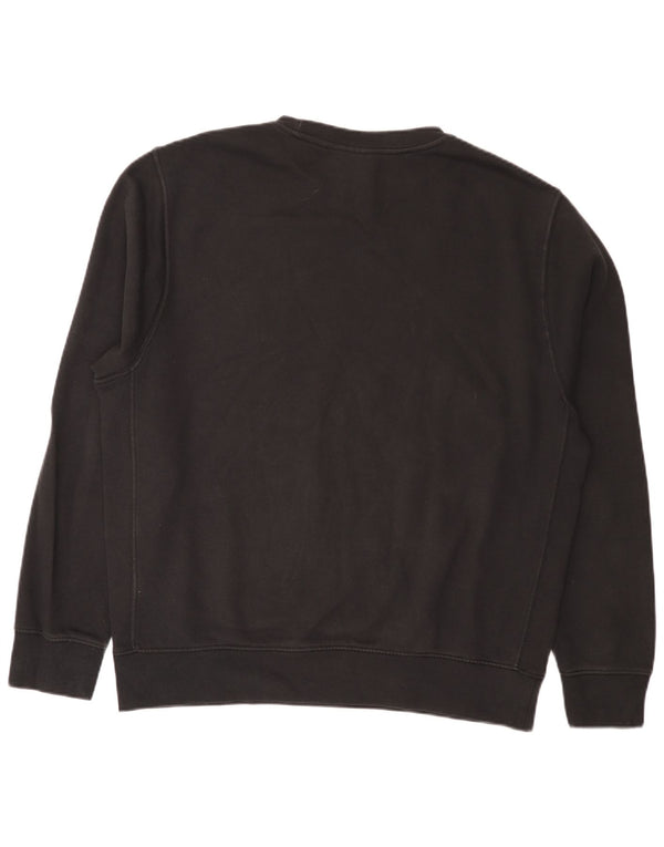 Felpa Nike da uomo con vestibilità grafica regolare, maglione grande, cotone nero