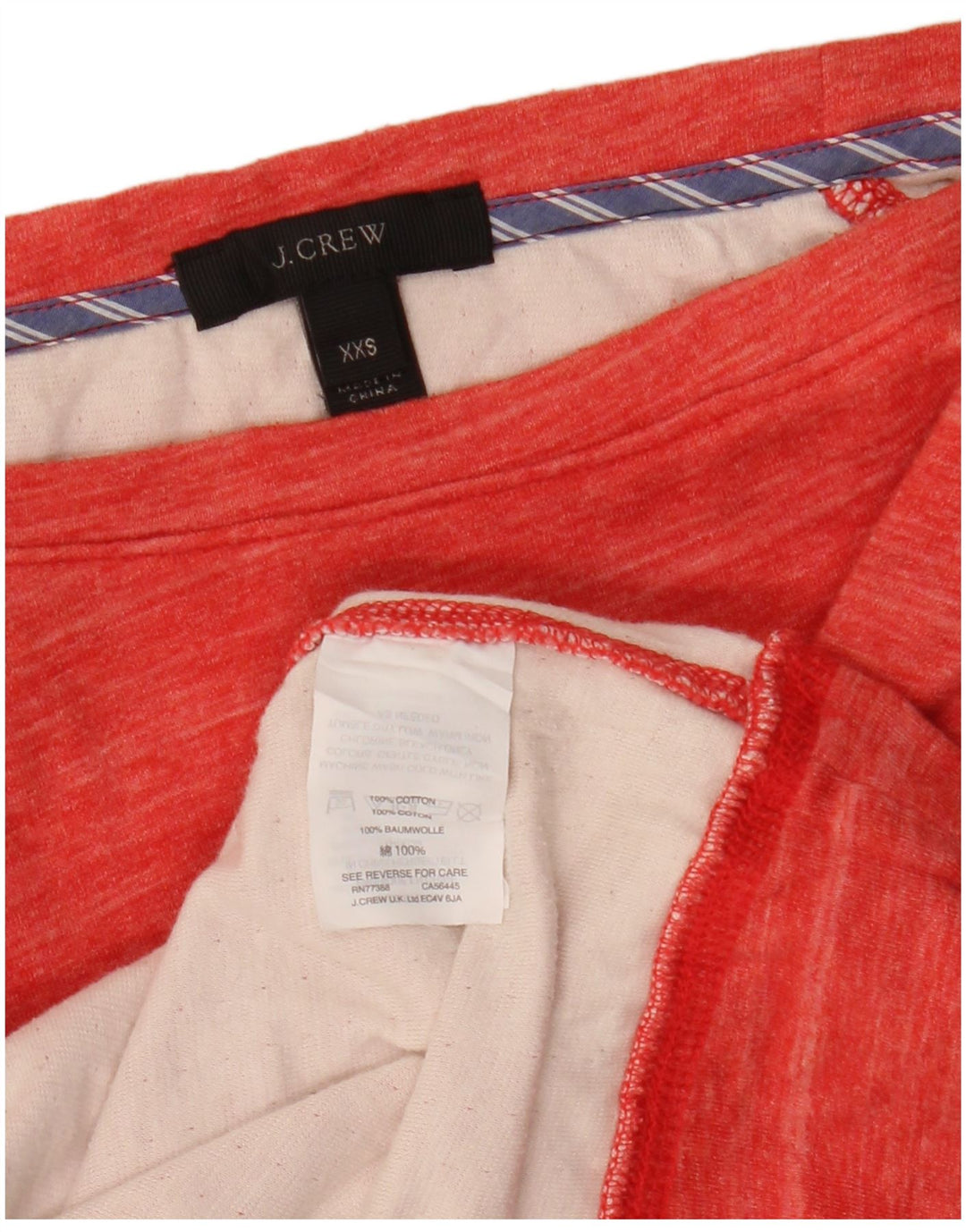 J. CREW Felpa oversize da donna Maglione UK 2 2XS Cotone a righe rosse