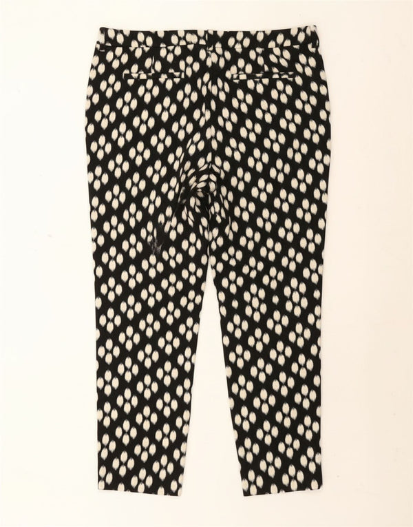 Pantaloni chino affusolati da donna Hobbs UK 18 XL W36 L28 cotone maculato nero