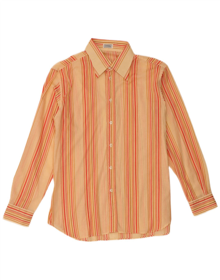 Camicia da uomo Cassera a righe arancioni medie