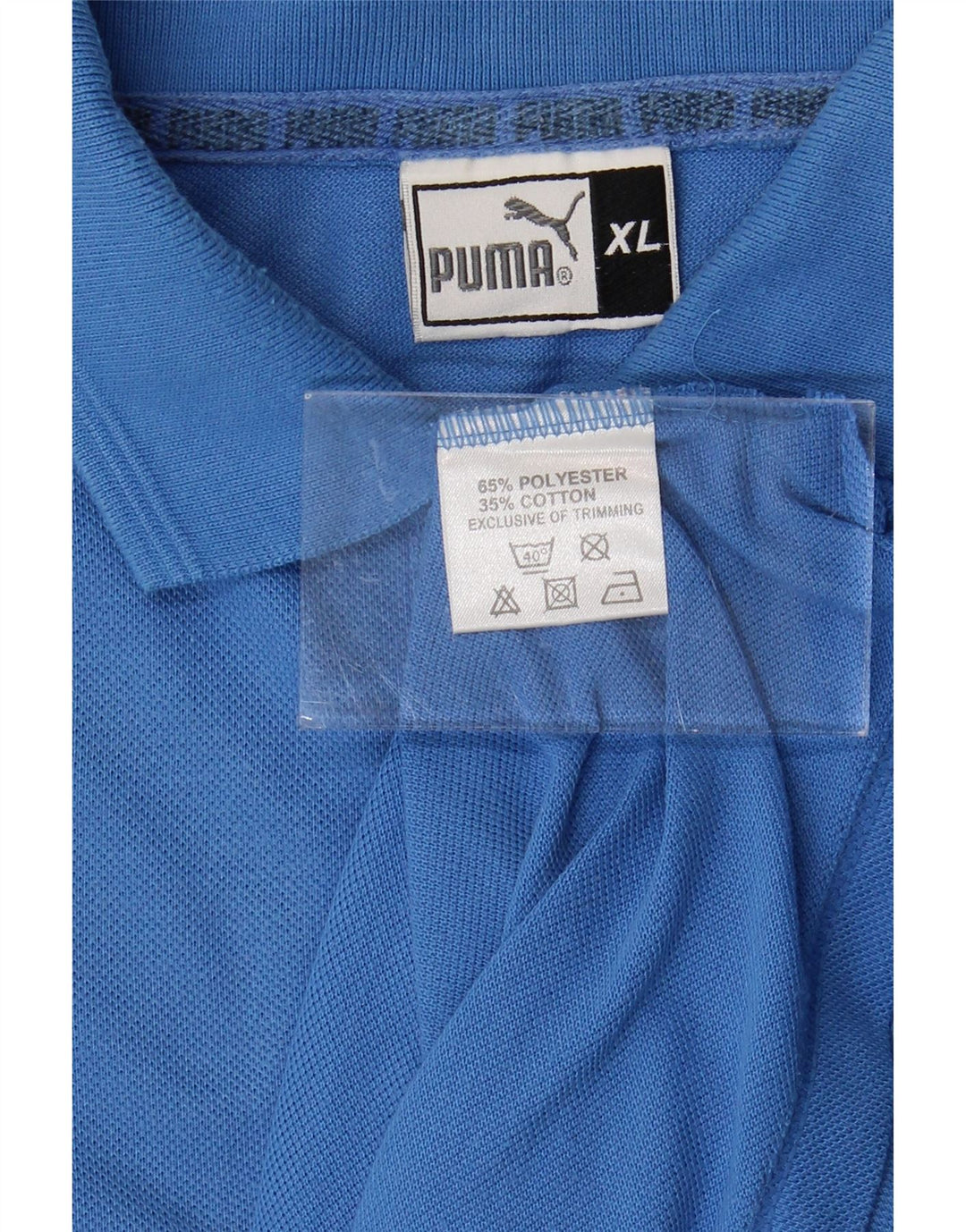 PUMA Mens Polo Shirt XL Blue Polyester