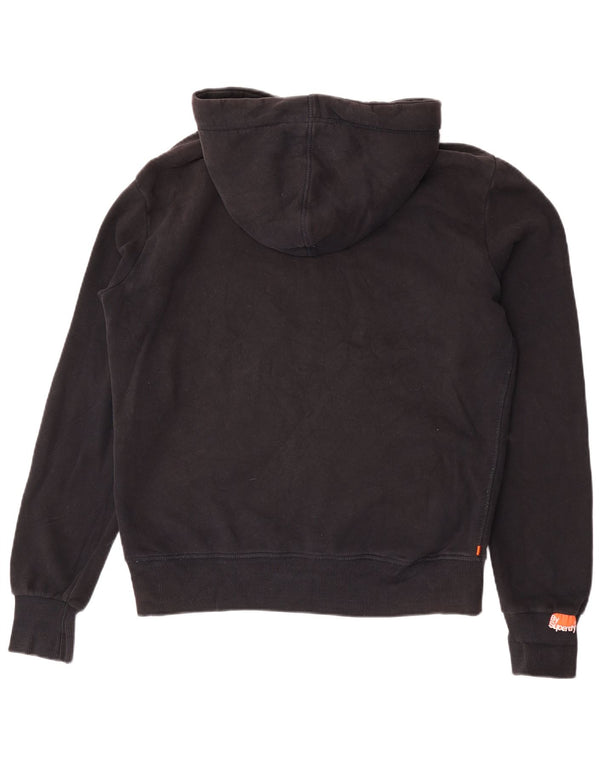 Maglione con cappuccio grafico da uomo Superdry in cotone nero medio
