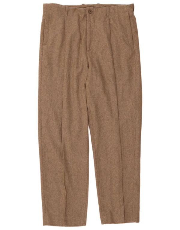 Pantaloni chino con pegging da uomo Zara EU 44 Large W34 L30 Poliestere beige