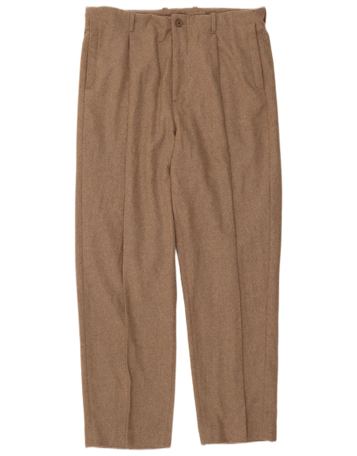 Pantaloni chino con pegging da uomo Zara EU 44 Large W34 L30 Poliestere beige
