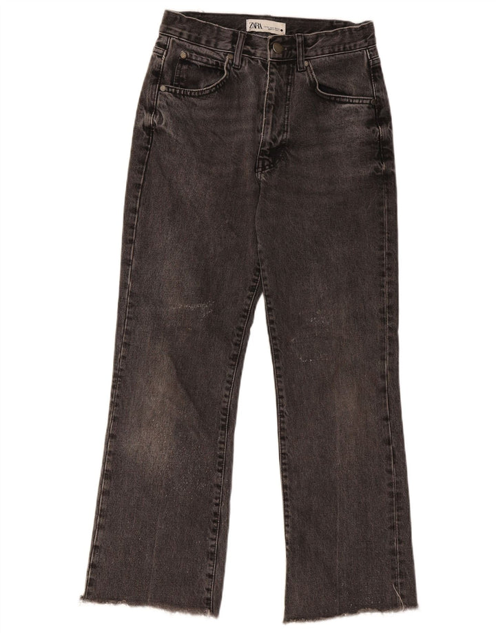 Jeans dritti invecchiati Zara da donna EU 34 2XS W24 L26 Grigio