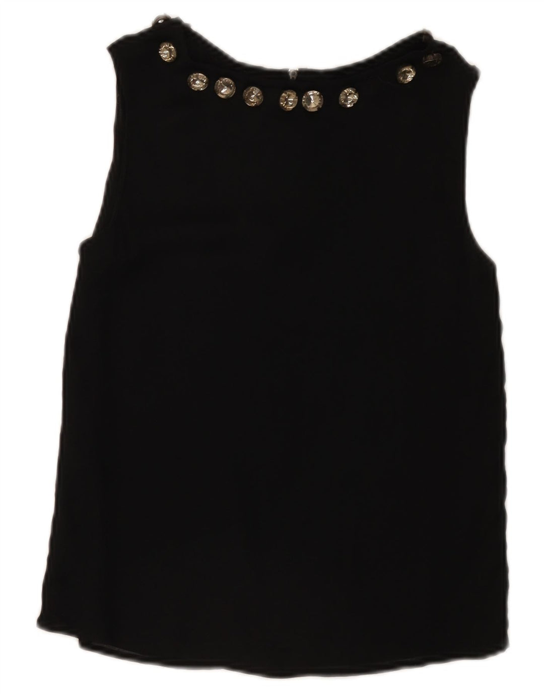 Top senza maniche in camicetta da donna Zara UK 6 XS Nero