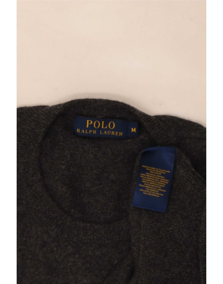 Polo Ralph Lauren Maglione girocollo da uomo in lana grigio medio