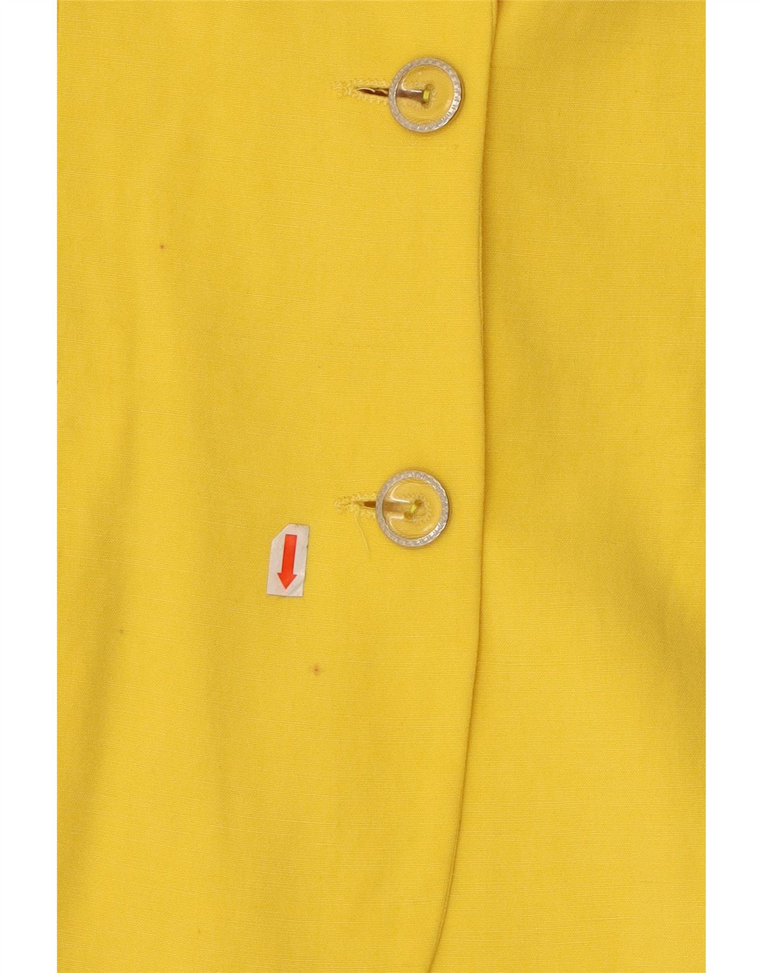 Giacca blazer da donna a maniche corte a 2 bottoni VINTAGE UK 12 giallo medio