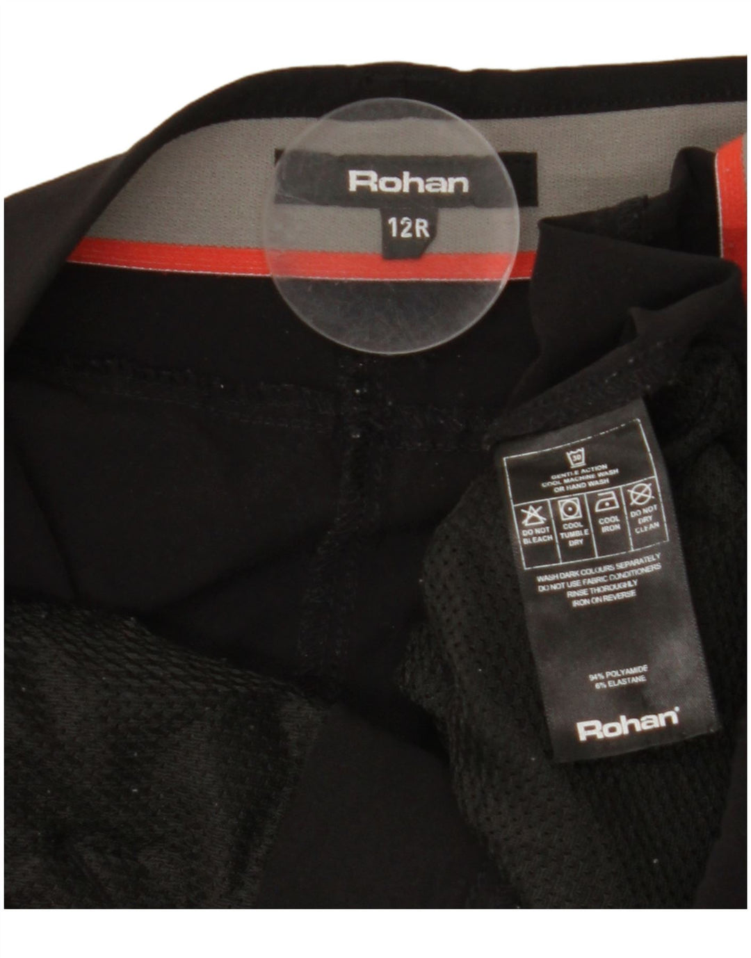 Pantaloni chino dritti da donna ROHAN UK 12 Medium W30 L30 Nero Poliammide