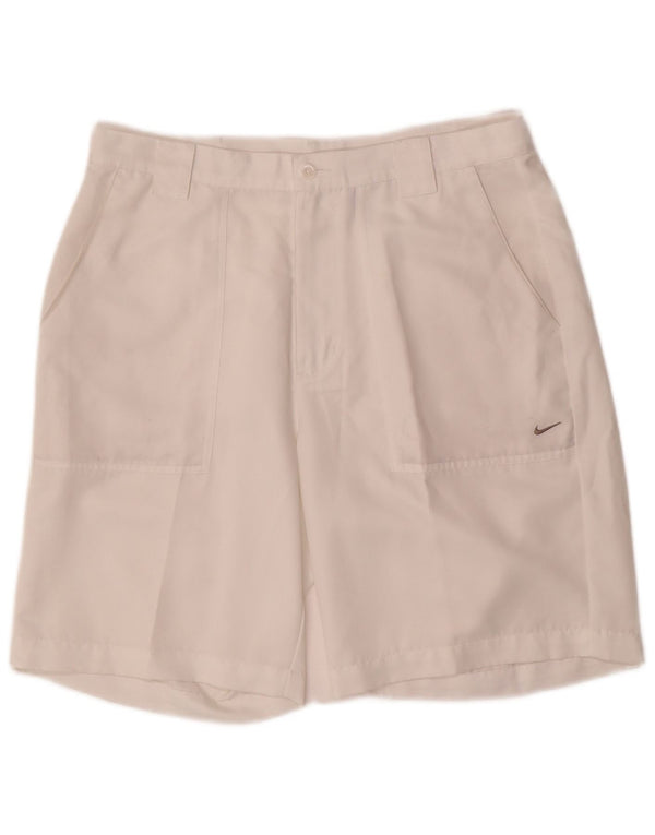 Pantaloncini chino da uomo Nike W34 Large bianchi in poliestere