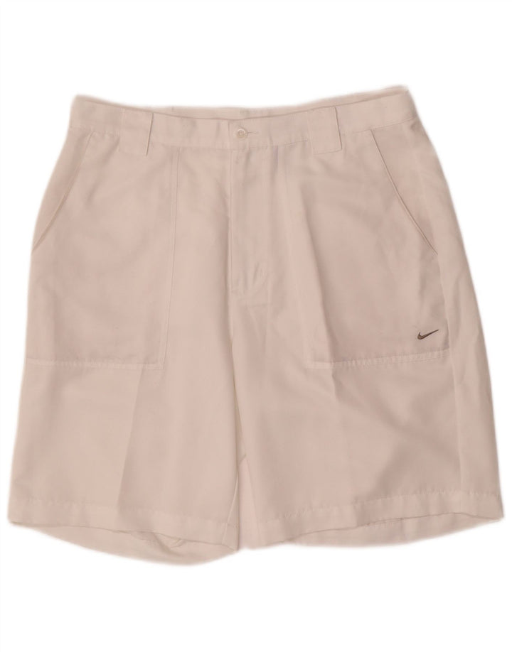 Pantaloncini chino da uomo Nike W34 Large bianchi in poliestere