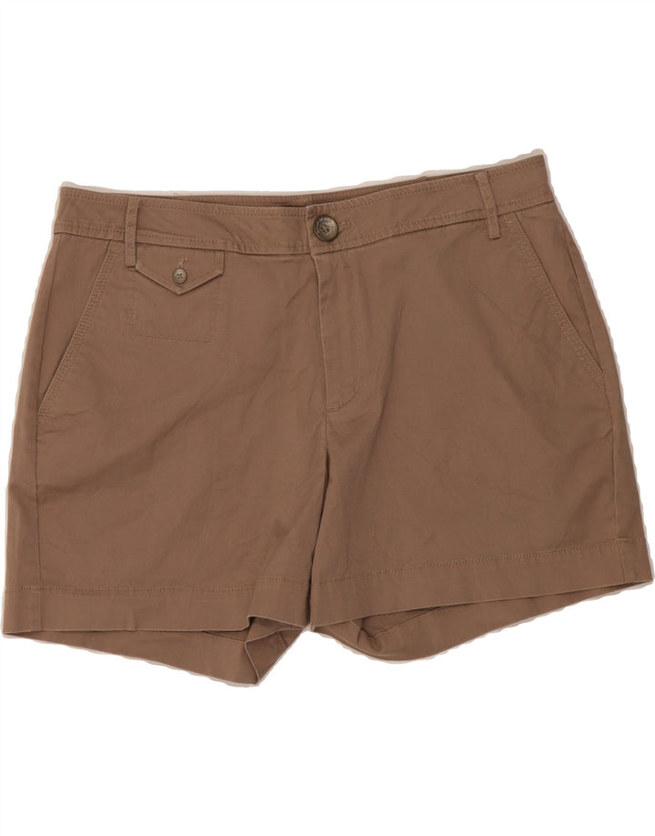 DKNY Womens Casual Shorts US 10 Large W34  Brown Cotton Vintage Dkny and Second-Hand Dkny from Messina Hembry 