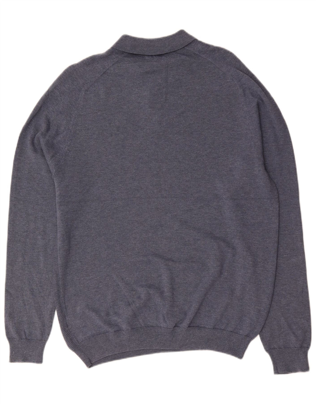 Maglione da uomo Marks & Spencer vestibilità regolare con collo alto, grande cotone blu