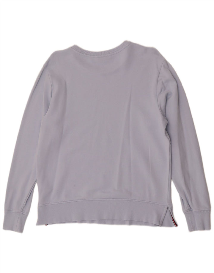 Felpa grafica da donna Tommy Hilfiger Maglione UK 14 Cotone blu medio