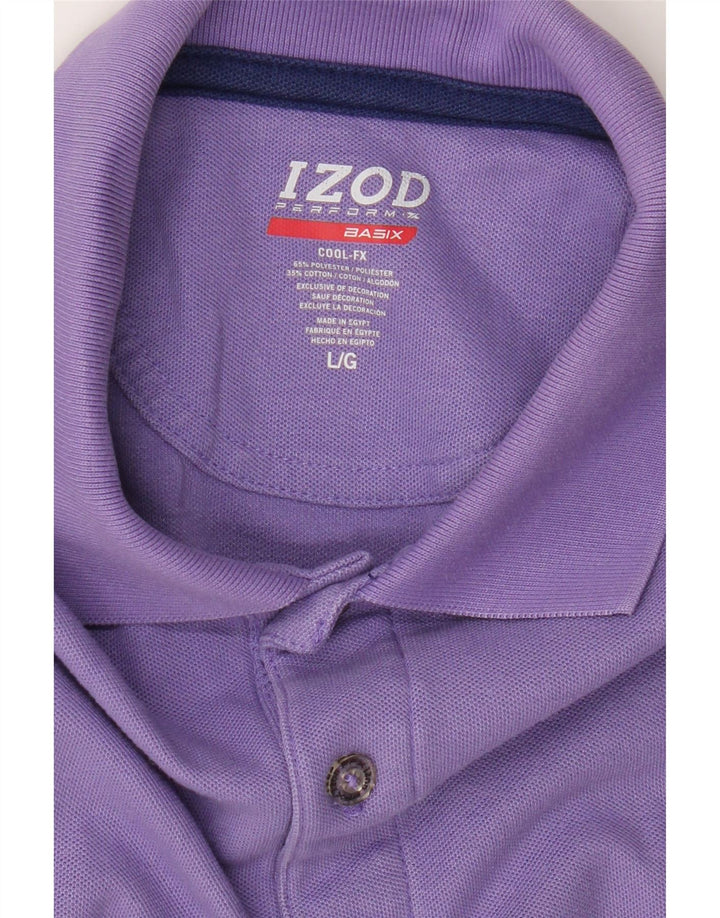 Polo da uomo IZOD grande viola in poliestere