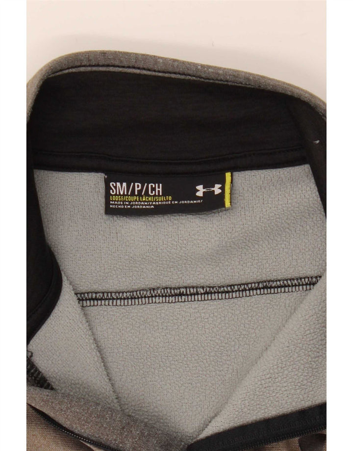 Felpa con zip da uomo Under Armour Maglione piccolo grigio