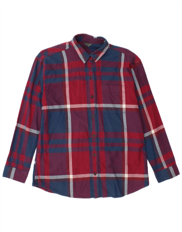 EDDIE BAUER Camicia oversize in flanella da donna UK 6 XS scozzese multicolore