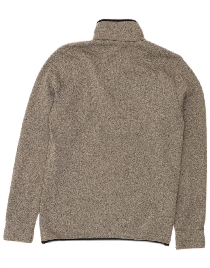 Conte of Florence Felpa con collo con zip da uomo Maglione grigio medio chiazzato