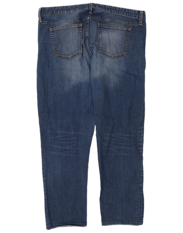 Jeans dritti alti da donna Gap UK 18 XL W34 L30 cotone blu
