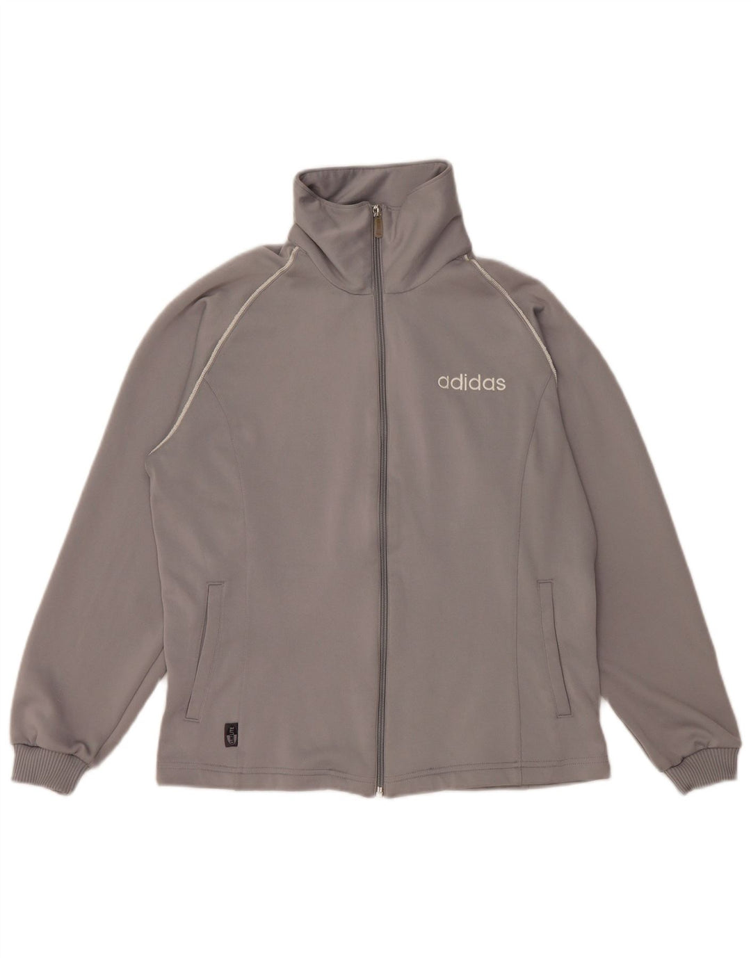 Giacca da tuta da donna Adidas UK 14 Grigio medio