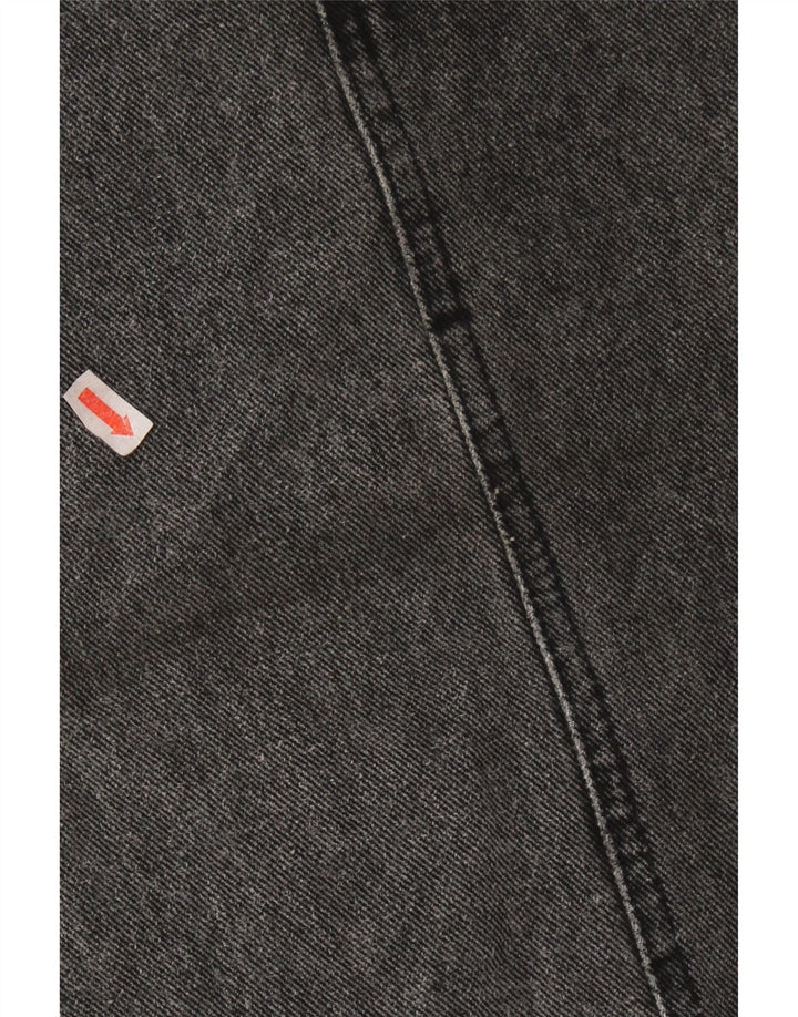 Gonna di jeans da donna VINTAGE W26 piccola in cotone grigio