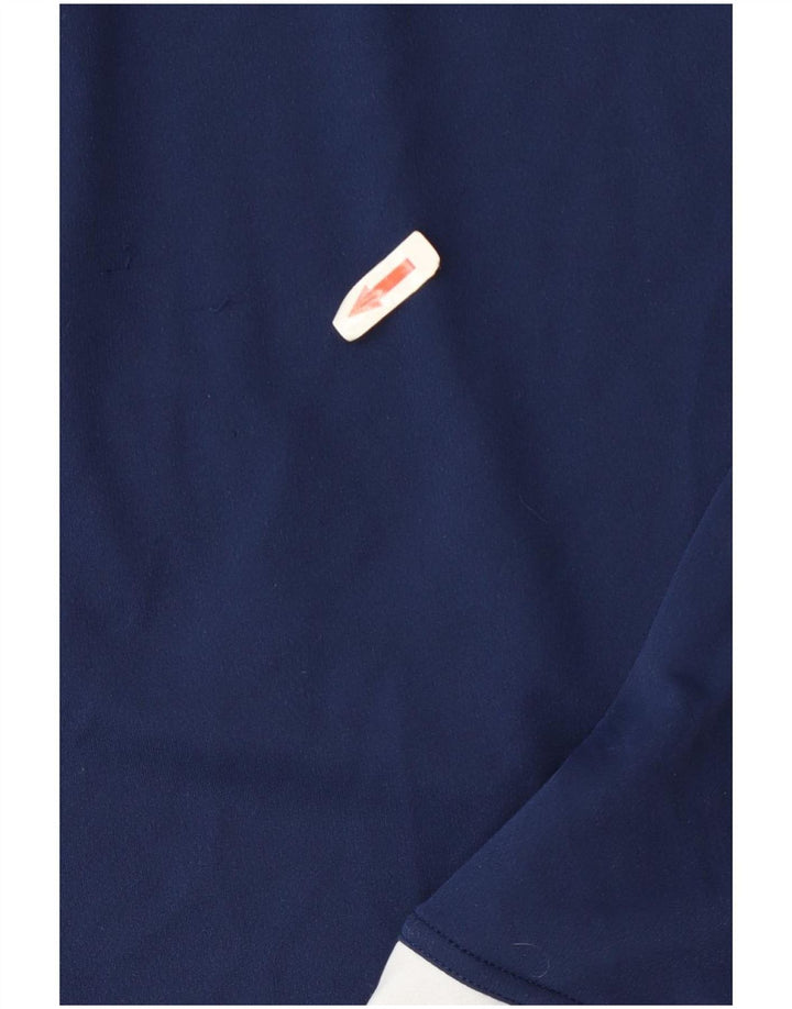 T-shirt Adidas Climalite da uomo Top medio in poliestere color block blu navy