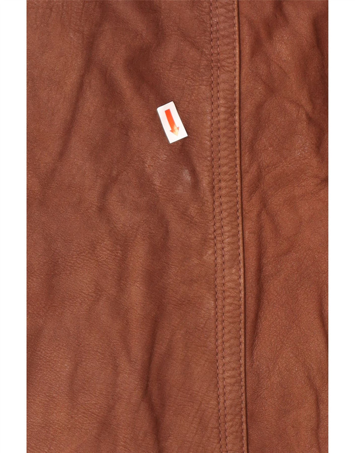 Cappotto in pelle da uomo VINTAGE IT 50 Large Marrone