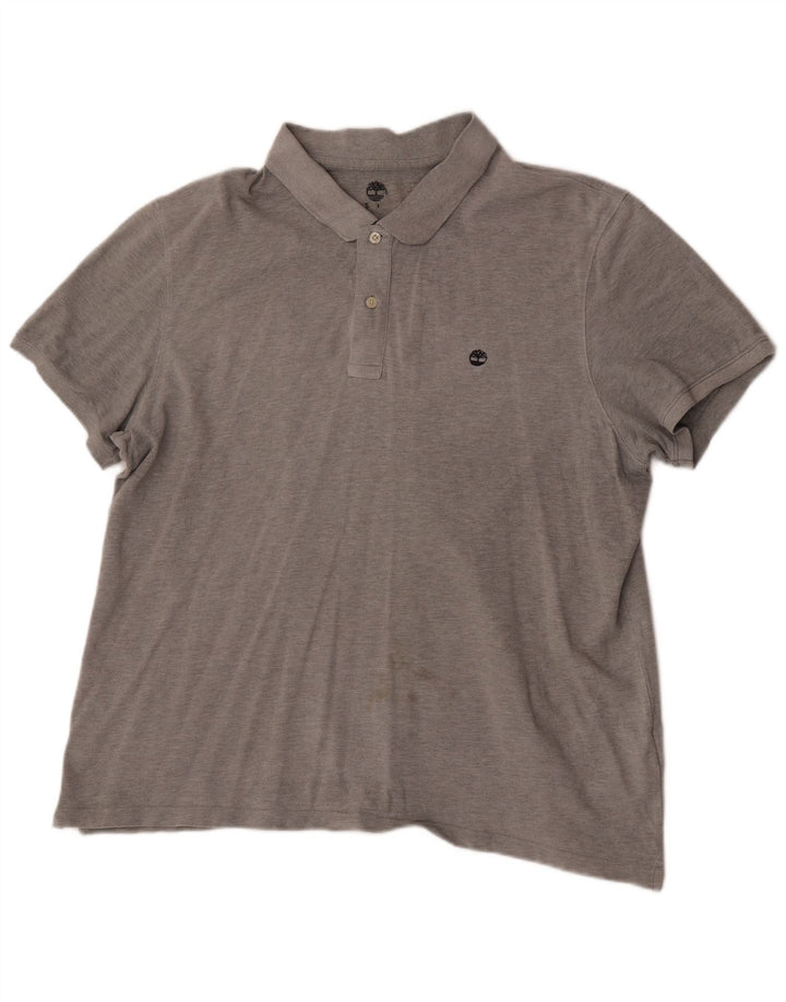 Polo da uomo Timberland XL in cotone grigio